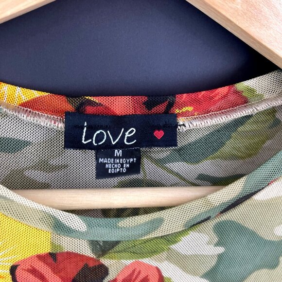 LOVE Floral Camouflage Print Short-Sleeve Maxi Dress - Picture 2 of 4